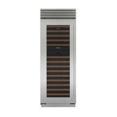 Sub Zero ICBCL3050W/S/T/L 762mm Classic Wine Storage, Left Hand Hinge, Stainless Steel and Glass wit